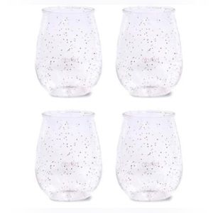 Set of Four Stemless Wine Glasses